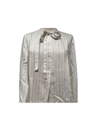 PBBCANTICO CAMICIA RIGATA IN VISCOSA CON NASTRO...