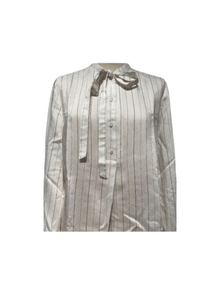 PBBCANTICO CAMICIA RIGATA IN VISCOSA CON NASTRO AL COLLO