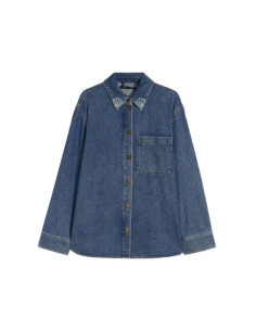 PBBGELO CAMICIA IN DENIM RICAMI MARINI COLLABORAZIONE