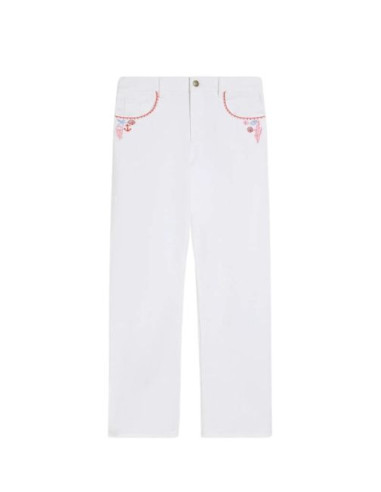 PBBSLALOM PANTALONE IN DRILL CON RICAMI MARINI