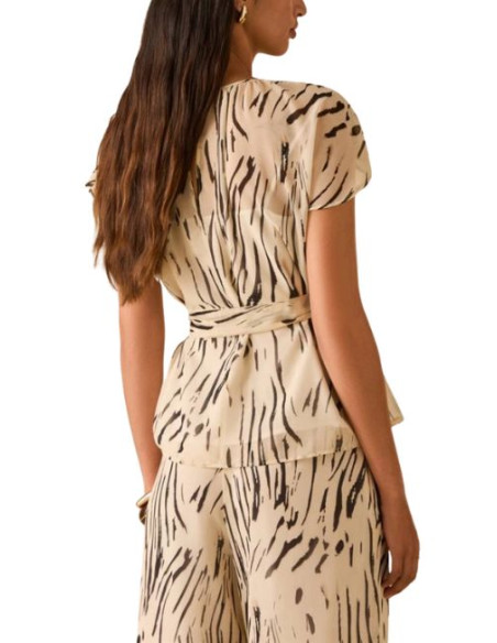 PBPBACIO CAMICIA SMANICATA GIRO SCESO FANTASIA ZEBRATA