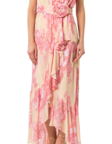 MLLFIERO ABITO ELEGANTE FANTASIA FLOREALE ROSA