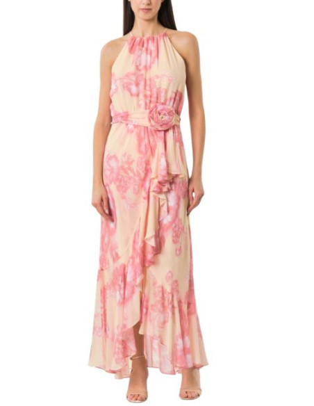 MLLFIERO ABITO ELEGANTE FANTASIA FLOREALE ROSA