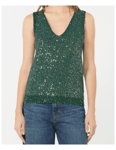 WKDMILORD GILET UN MAGLIA CON PAILLETTES