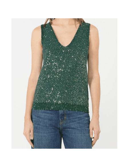 WKDMILORD GILET UN MAGLIA CON PAILLETTES