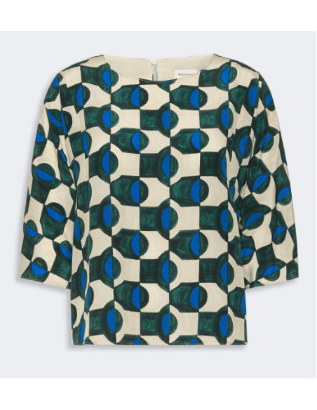 WKDADONE CAMICIA IN SETA FANTASIA 3/4 MANICHE