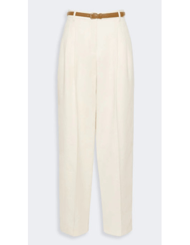 MSTADUNCO PANTALONE CON CINTURA CUOIO