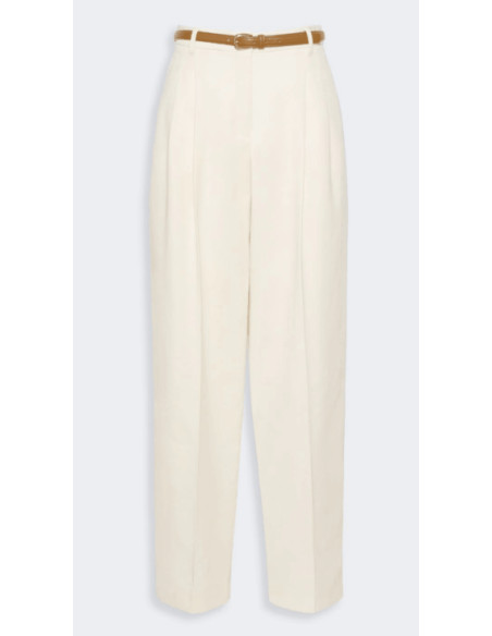 MSTADUNCO PANTALONE CON CINTURA CUOIO
