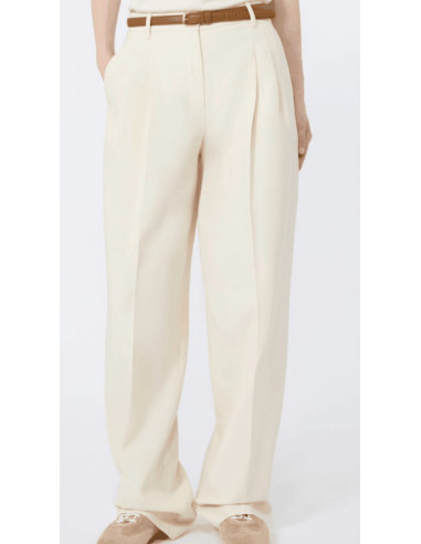 MSTADUNCO PANTALONE CON CINTURA CUOIO