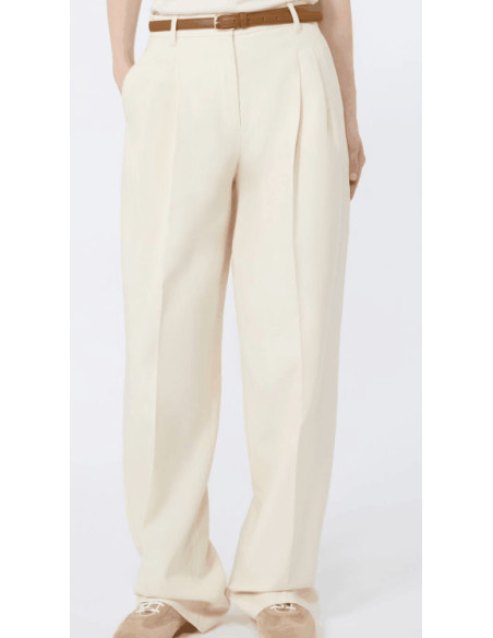 MSTADUNCO PANTALONE CON CINTURA CUOIO