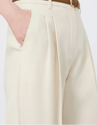 MSTADUNCO PANTALONE CON CINTURA CUOIO
