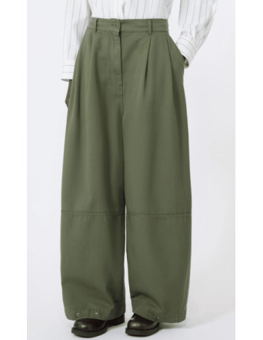 WKDBACCA PANTALONE BARREL IN BULL DI COTONE