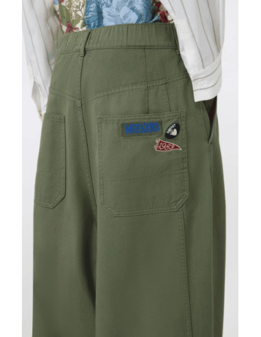 WKDBACCA PANTALONE BARREL IN BULL DI COTONE