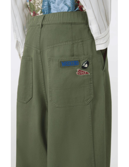 WKDBACCA PANTALONE BARREL IN BULL DI COTONE
