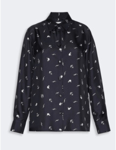 WKDPAVIDO CAMICIA IN SETA FANTASIA MARINA