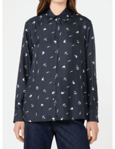 WKDPAVIDO CAMICIA IN SETA FANTASIA MARINA 2
