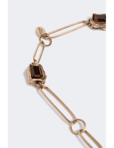 WKARONCHI COLLANA A CATENA CON PIETRE