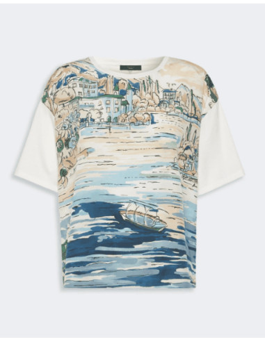 WKDTERZO BLUSA CON STAMPA SETA DAVANTI
