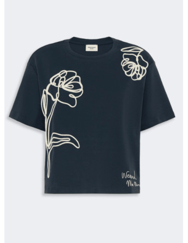 WKDSALA T-SHIRT CON DETTAGLIO RICAMATO
