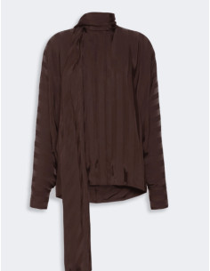 SPXCORSARO BLUSA IN TESSUTO FASCIATO TONO SU TONO