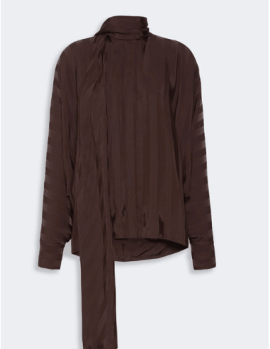 SPXCORSARO BLUSA IN TESSUTO FASCIATO TONO SU TONO