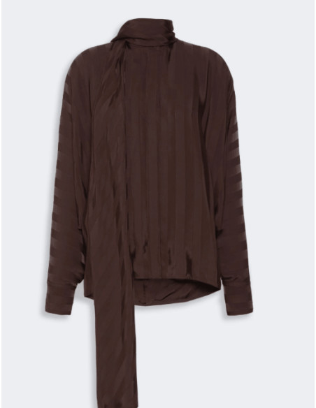 SPXCORSARO BLUSA IN TESSUTO FASCIATO TONO SU TONO