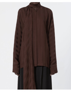 SPXCORSARO BLUSA IN TESSUTO FASCIATO TONO SU TONO 2