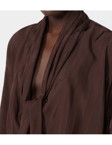 SPXCORSARO BLUSA IN TESSUTO FASCIATO TONO SU TONO