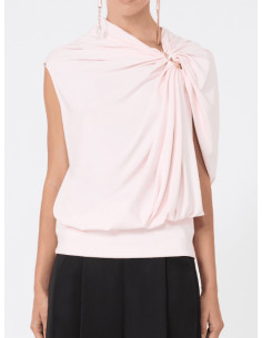 SPXLACUNA TOP IN JERSEY CON DRAPPEGGIO 2