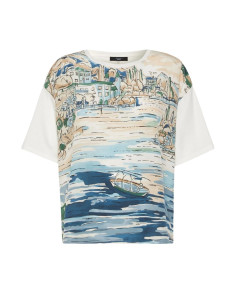 WKDTERZO BLUSA CON STAMPA SETA DAVANTI