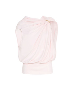 SPXLACUNA TOP IN JERSEY CON DRAPPEGGIO