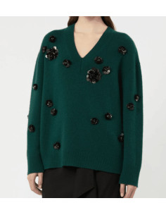MSTNIGELLA MAGLIA CON APPLICAZIONI NERE 2