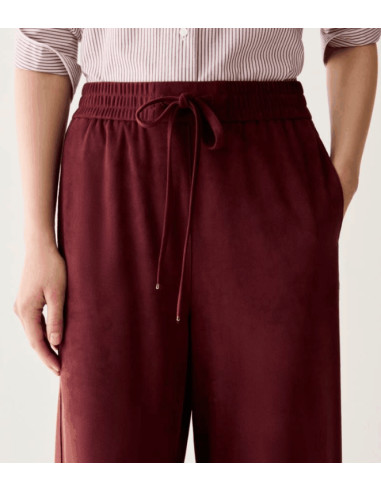 PBJCURVONE PANTALONE IN SUEDE CON COULISSE