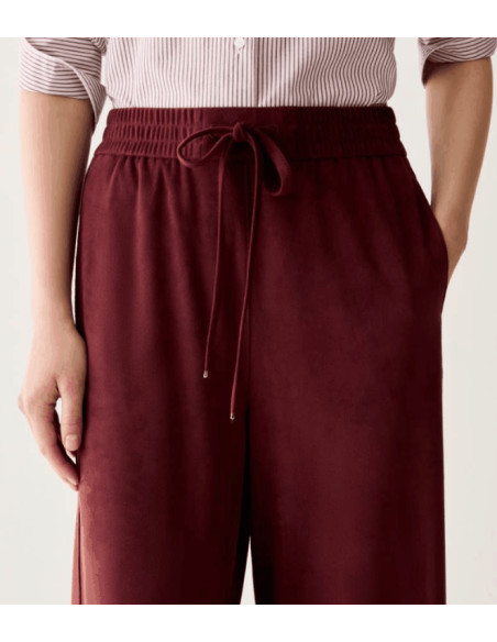 PBJCURVONE PANTALONE IN SUEDE CON COULISSE