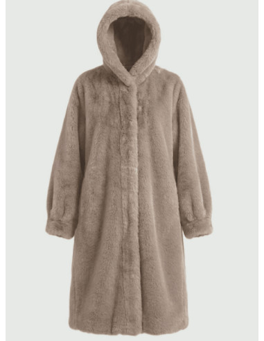 EMMFANELLO CAPPOTTO ECOVISONE CON CAPPUCCIO