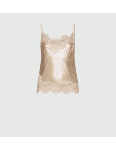 MLLGIRO TOP PIZZO E PAILLETTES