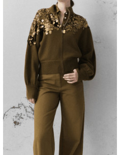 MLLCERI CARDIGAN CON ZIP MACROPAILLETTES 2